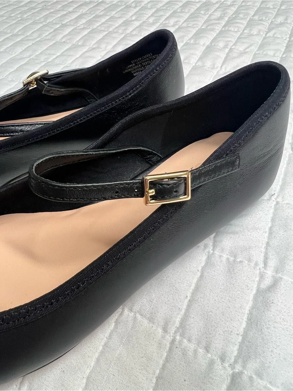 J. Crew Quinn Mary Jane Ballet Flat in Black Leather Size 5.5